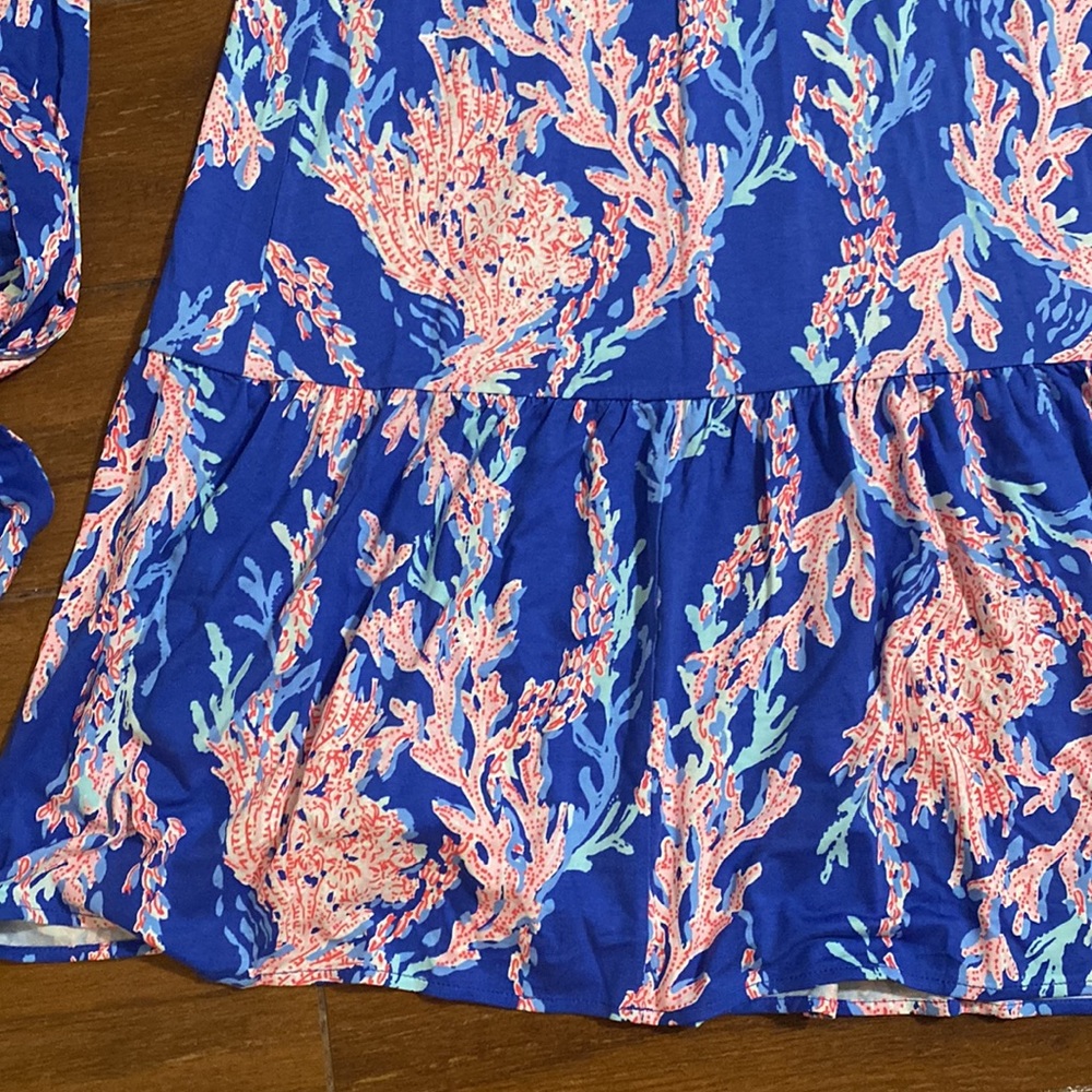LILLY Pulitzer XL Madsen MIDI Dress I’m Borealis Blue - Picture 5 of 7